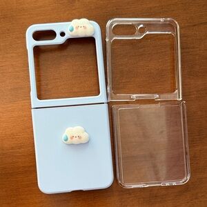 Samsung Galaxy Z-flip 5 ✨Cute Cloud Design Phone Case - Blue set of 2